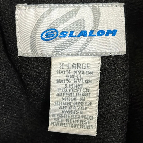 Slalom women’s black adjustable waist side zippers Velcro closure snow pants - Picture 4 of 17